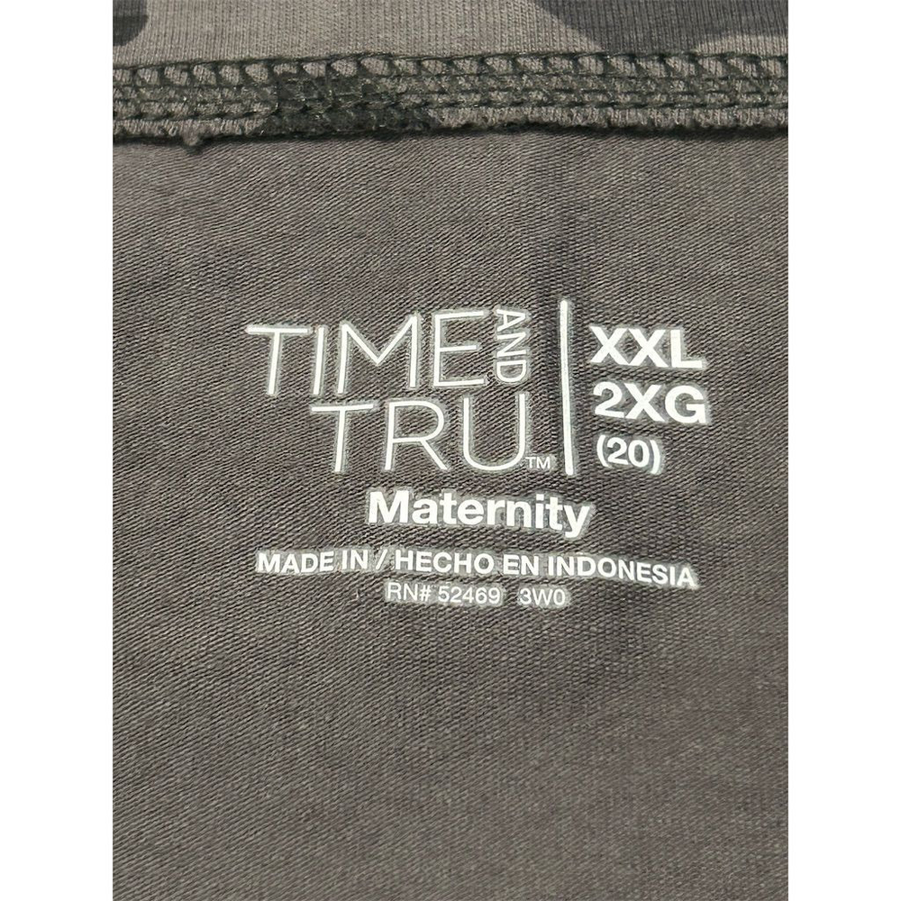 Time And Tru Maternity Leggings XXL Gray Camo Print - Picture 7 of 10